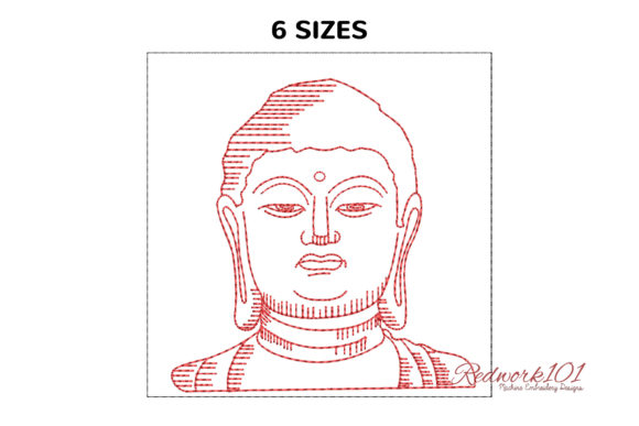Buddha Face Bluework: A Serene Embroidery Choice