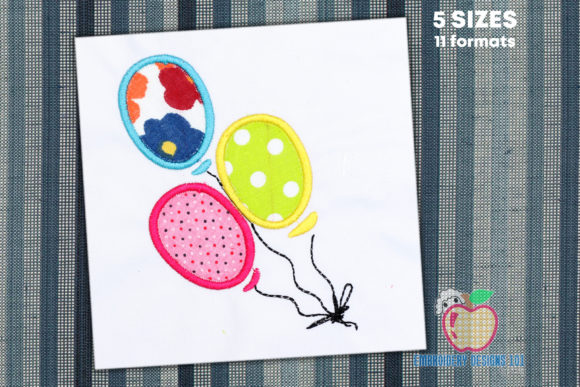 Celebrate with 3 Balloon Trio Applique