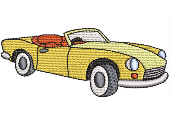Convertible: A Fresh, Sporty Embroidery Design