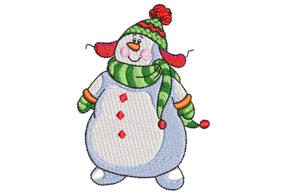 Festive Snowman Nice Hat: A Charming Embroidery Design