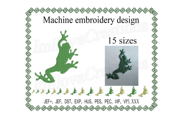 Frog Silhouette: A Charming Addition to Your Embroidery Collection