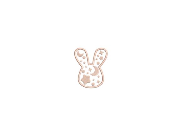 Galaxy Rabbit Aplique: A Festive Embroidery Delight