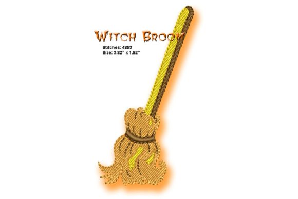 Halloween Broom: A Charming Addition for Embroidery Projects