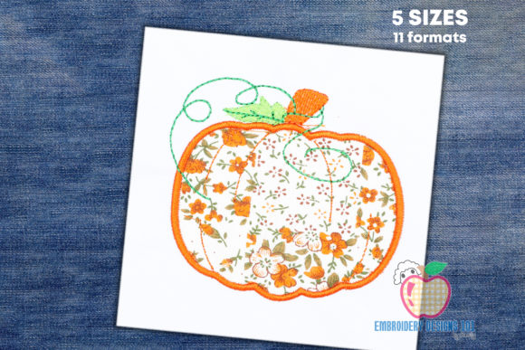 Halloween Pumpkin Applique for Boutique Apparel