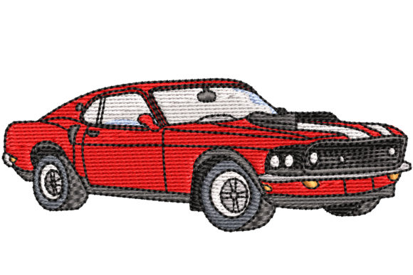 Mustang: A Dynamic Embroidery Design for Handmade Gifts