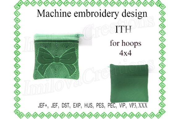 Review: Cosmetic Bag Zippered Bag Ribbon - in the Hoop