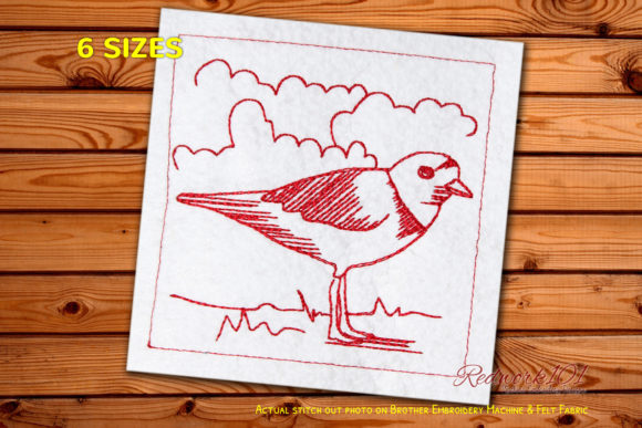 Ringed Plover Machine: A Charming Holiday Embroidery