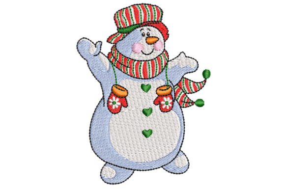 Snowman Taa Daaa: A Festive Embroidery Delight