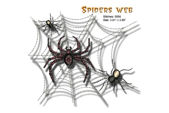 Spiders Web: A Classic Halloween Embroidery Design