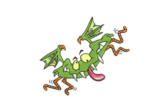 Vampire Monster: A Spooky and Playful Embroidery Design